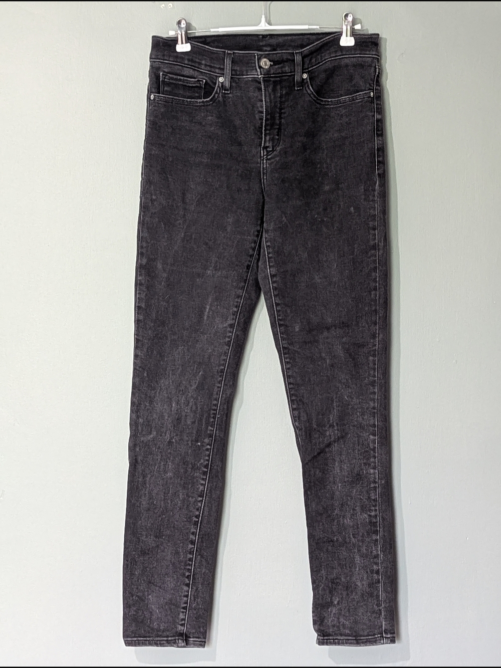 Levi's Women's High-Rise Black Acid Wash‎ Skinny Jeans Boho Casual Grunge